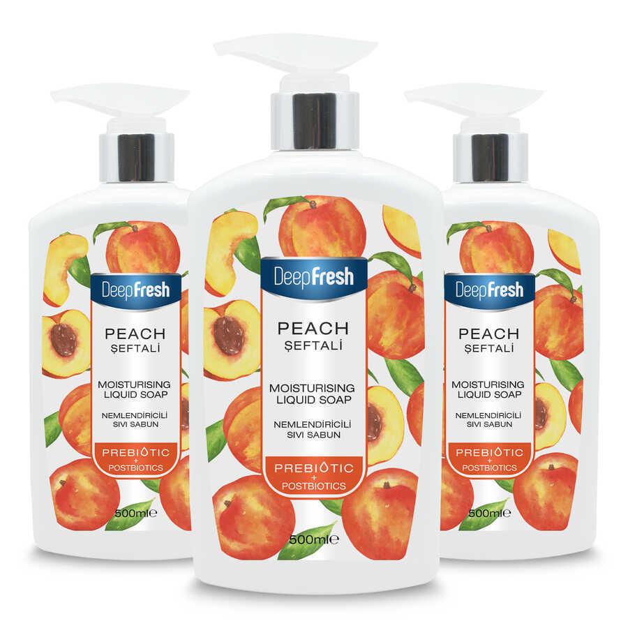 Deep Fresh Şeftali Nemlendiricili Sıvı Sabun 500 ml 3'lü