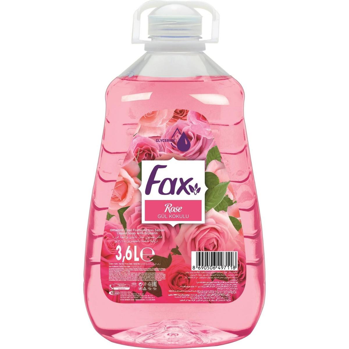 Fax Gül Nemlendiricili Sıvı Sabun 6 lt Tekli
