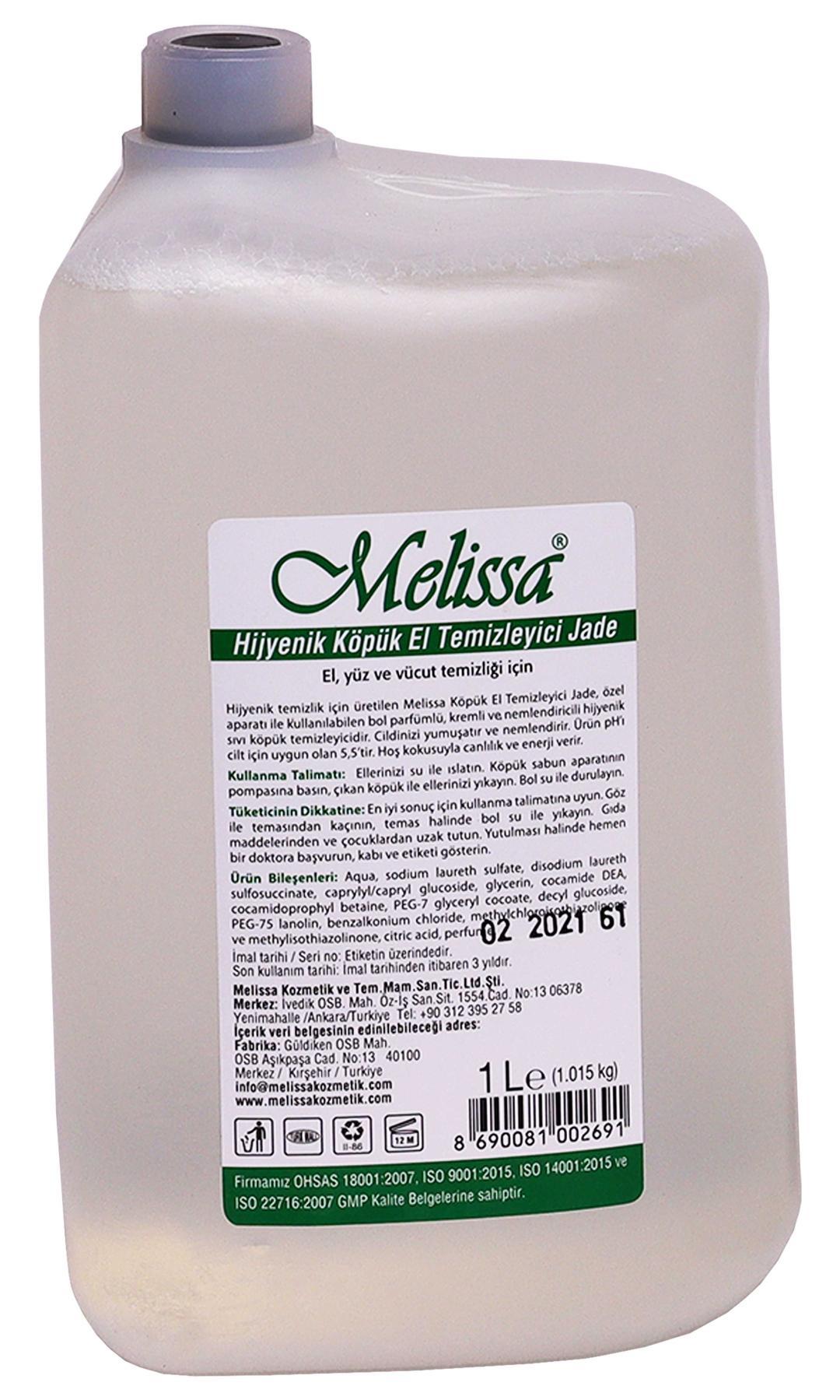 Melissa Nemlendiricili Köpük Sıvı Sabun 1 lt Tekli