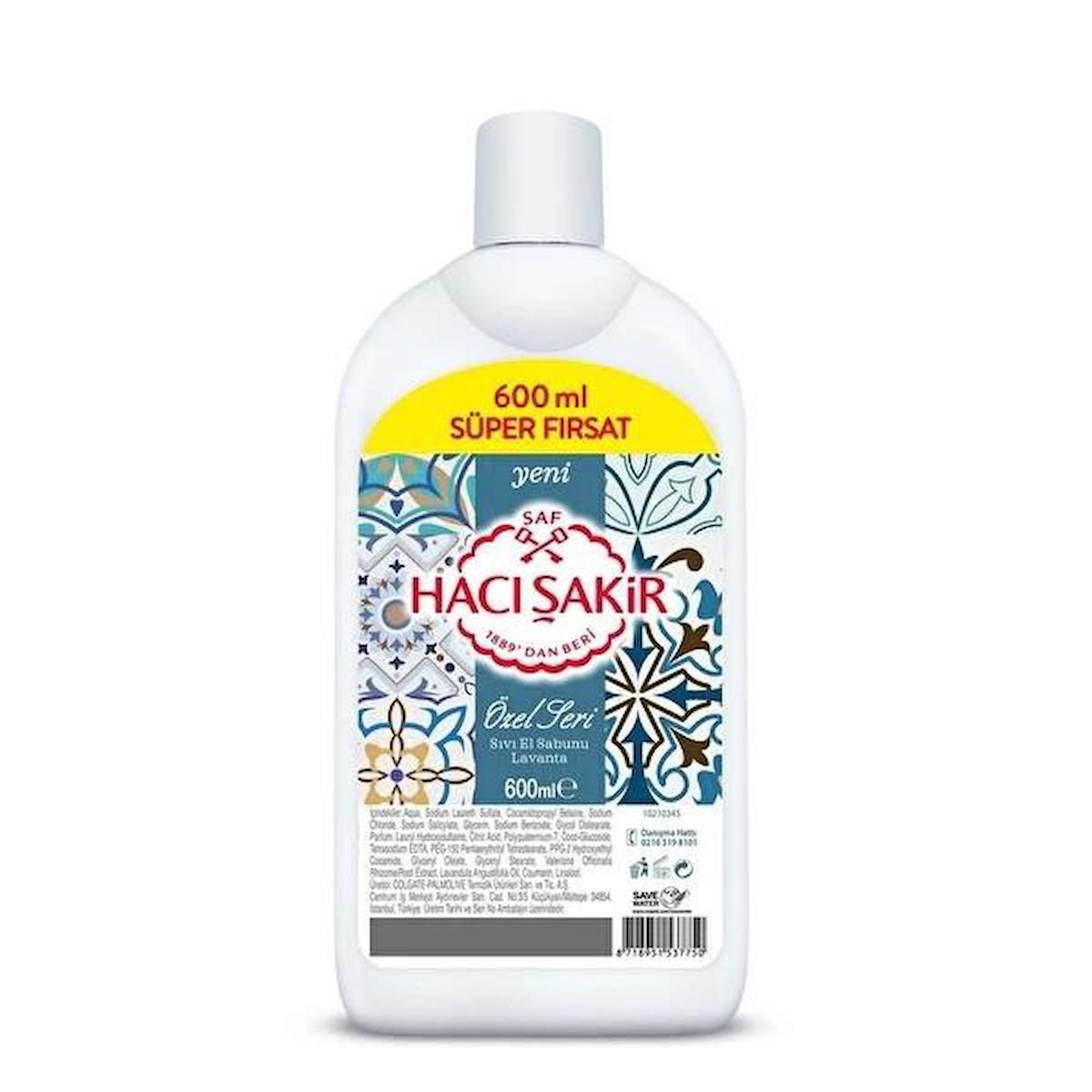 Hacı Şakir Lavanta Nemlendiricili Sıvı Sabun 600 ml Tekli