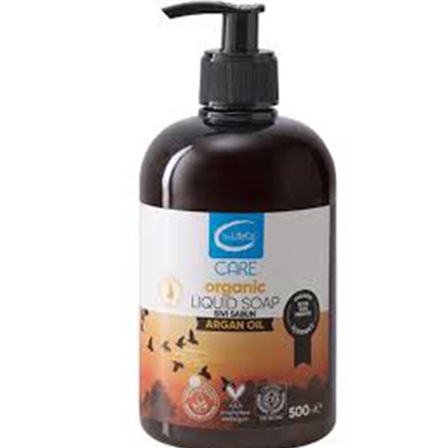 The LifeCo Argan Yağı Nemlendiricili Organik Sıvı Sabun 500 ml Tekli