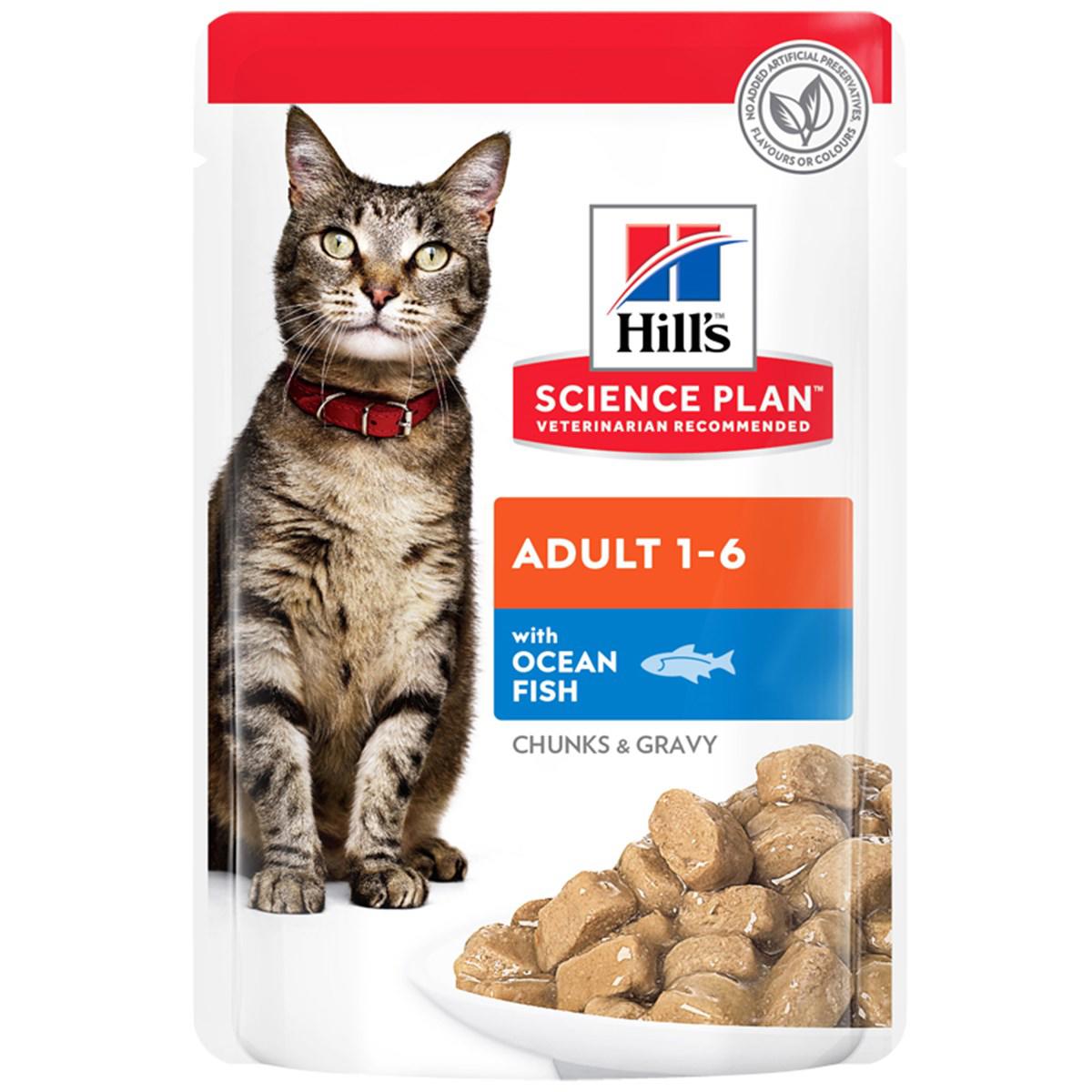Hill's Chunks & Gravy Balıklı Yetişkin Yaş Kedi Maması 85 gr