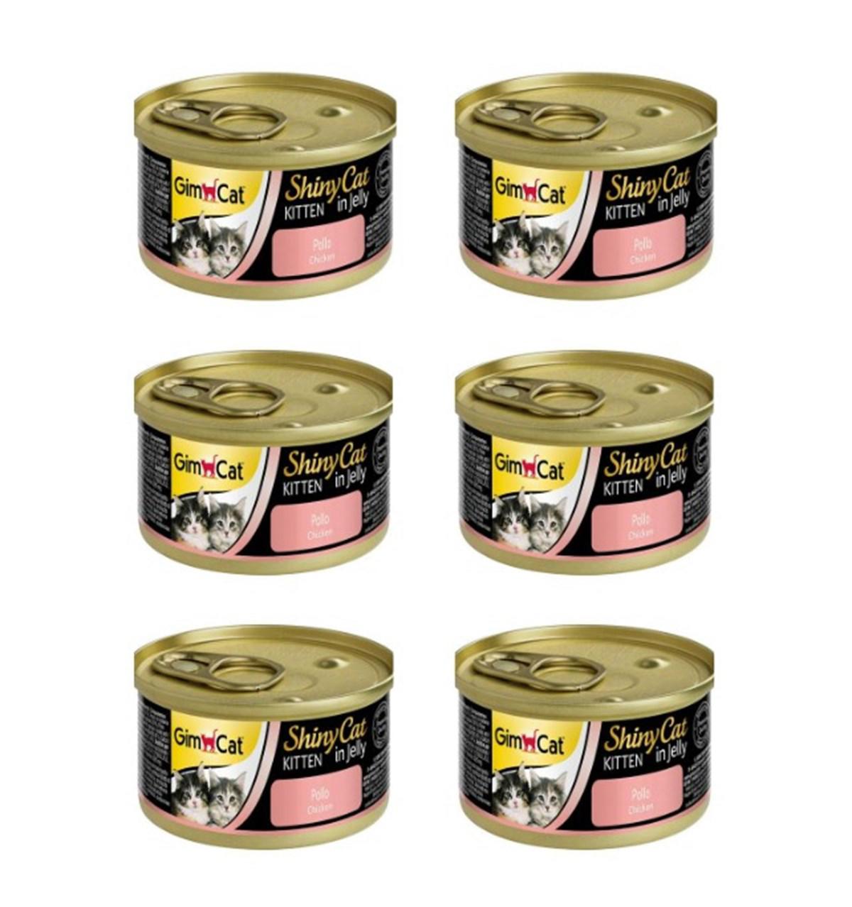 Gimcat Shinycat Tavuklu Yavru Yaş Kedi Maması 6x70 gr