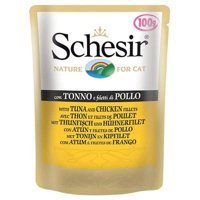 Schesir Nature Balıklı ve Tavuklu Yetişkin Yaş Kedi Maması 6x100 gr