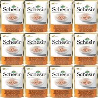 Schesir In Jelly Karidesli ve Tavuklu Yetişkin Yaş Kedi Maması 12x85 gr