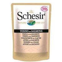 Schesir Nature Ton Balıklı ve Somonlu Yetişkin Yaş Kedi Maması 6x100 gr