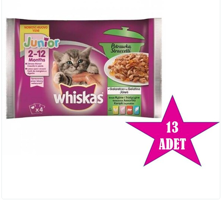 Whiskas Junior Etli Yavru Yaş Kedi Maması 4x85 gr