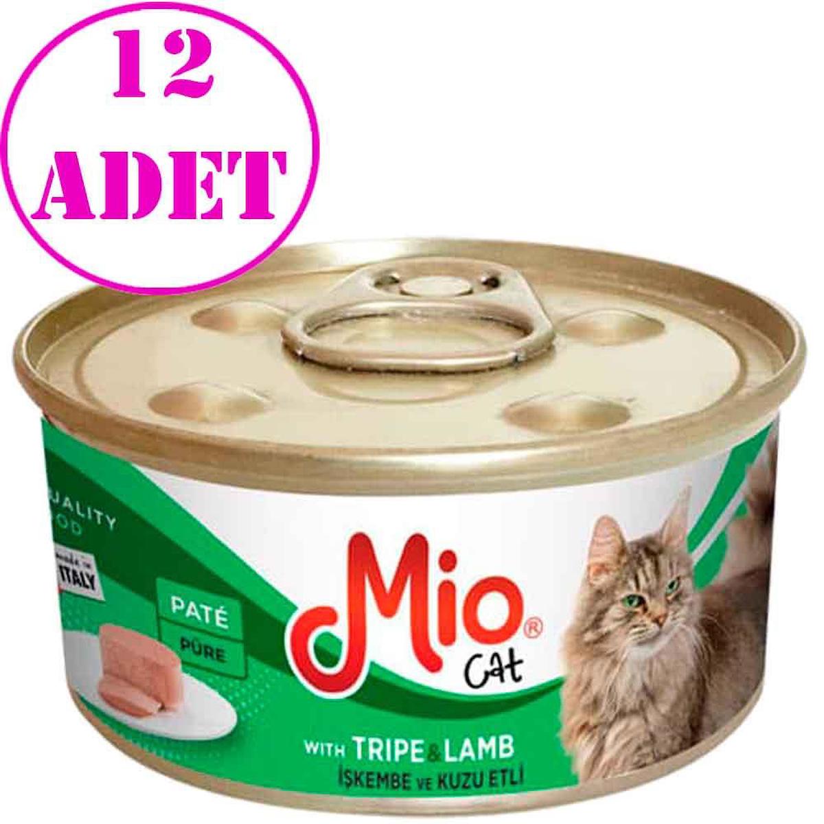 Mio Premium Quality Kuzu Etli Yetişkin Yaş Kedi Maması 12x85 gr