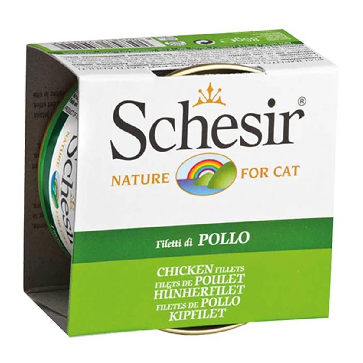 Schesir Nature Tavuklu Jöleli Yetişkin Yaş Kedi Maması 6x85 gr