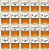 Schesir Nature Karidesli ve Tavuklu Yetişkin Yaş Kedi Maması 20x100 gr