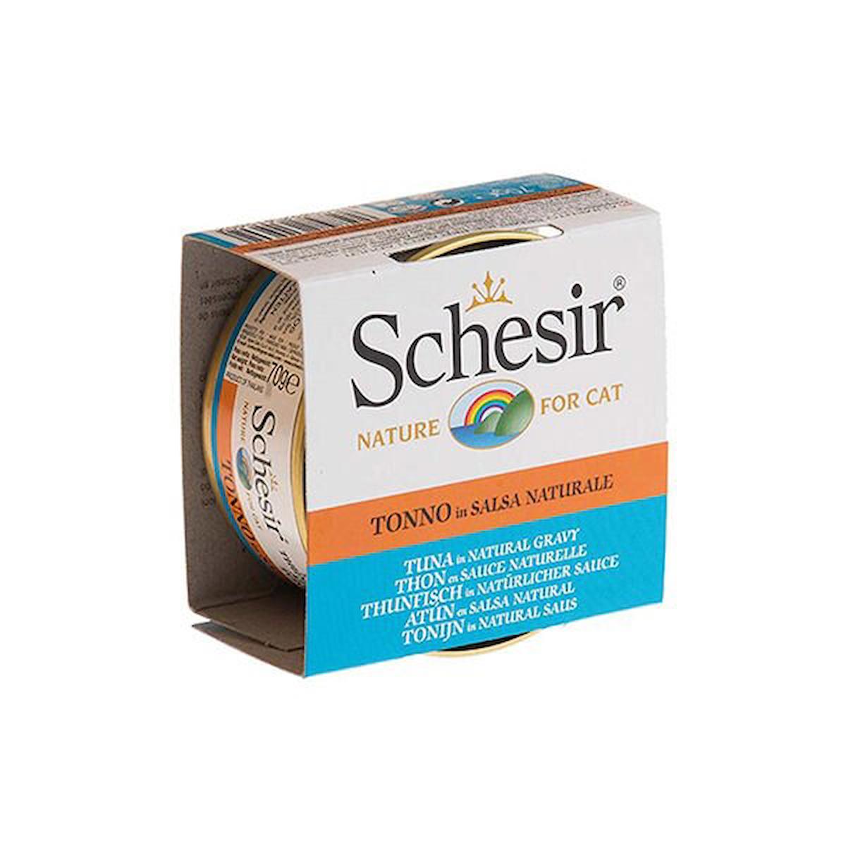 Schesir Nature Ton Balıklı Yetişkin Yaş Kedi Maması 3x70 gr