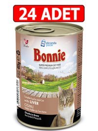 Bonnie Chunks In Gravy Ciğerli Yetişkin Yaş Kedi Maması 24x415 gr