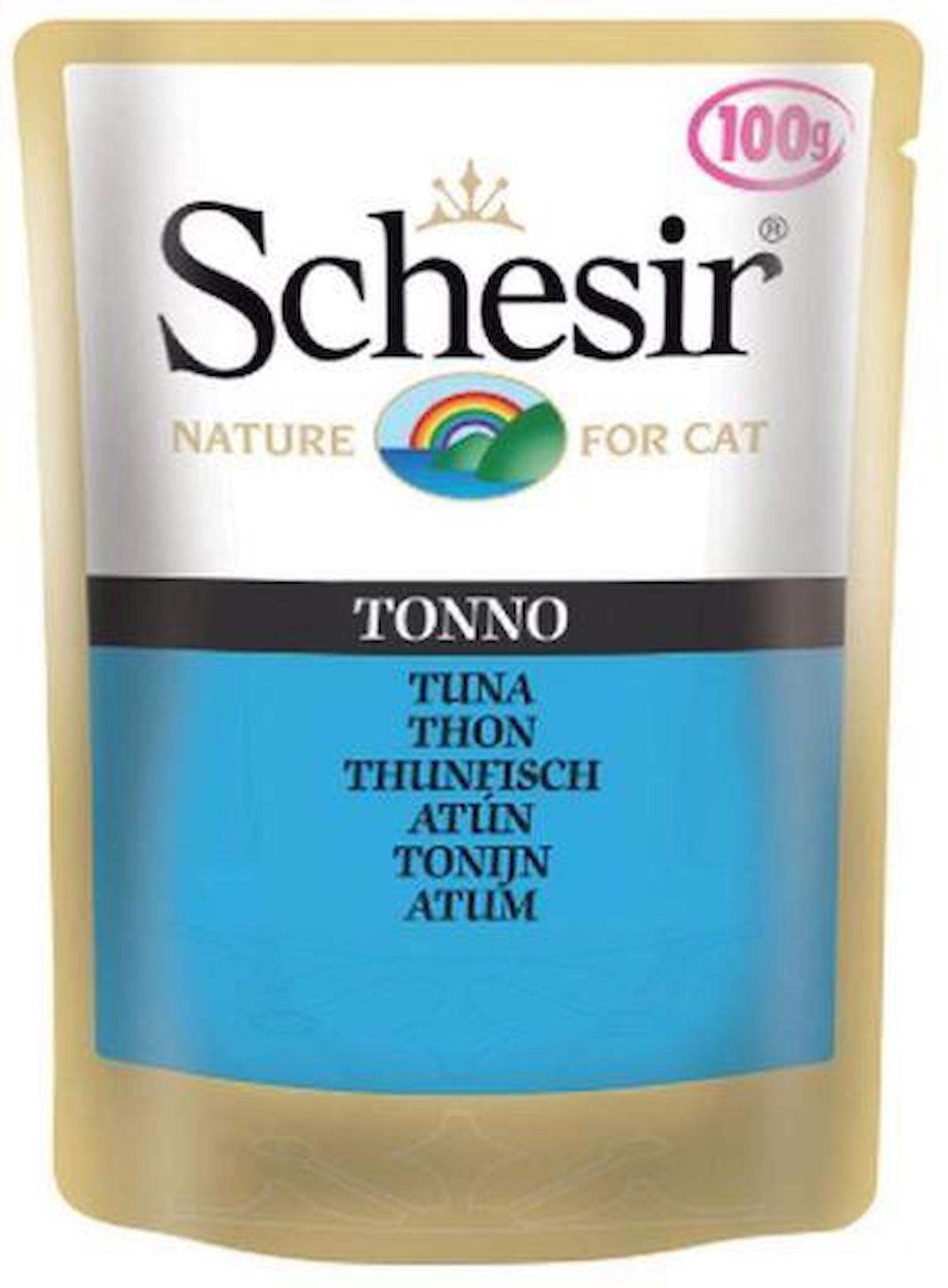Schesir Nature Ton Balıklı Yetişkin Yaş Kedi Maması 100 gr