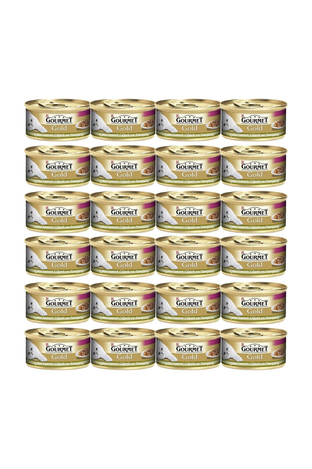Purina Gold Ciğerli ve Tavşanlı Yetişkin Yaş Kedi Maması 24x85 gr