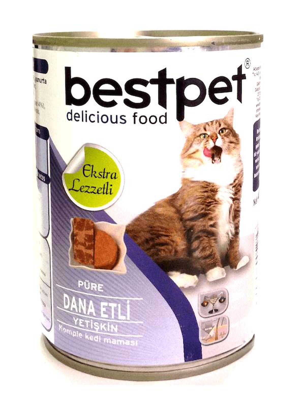 Bestpet Ekstra Lezzetli Dana Etli Yetişkin Yaş Kedi Maması 400 gr