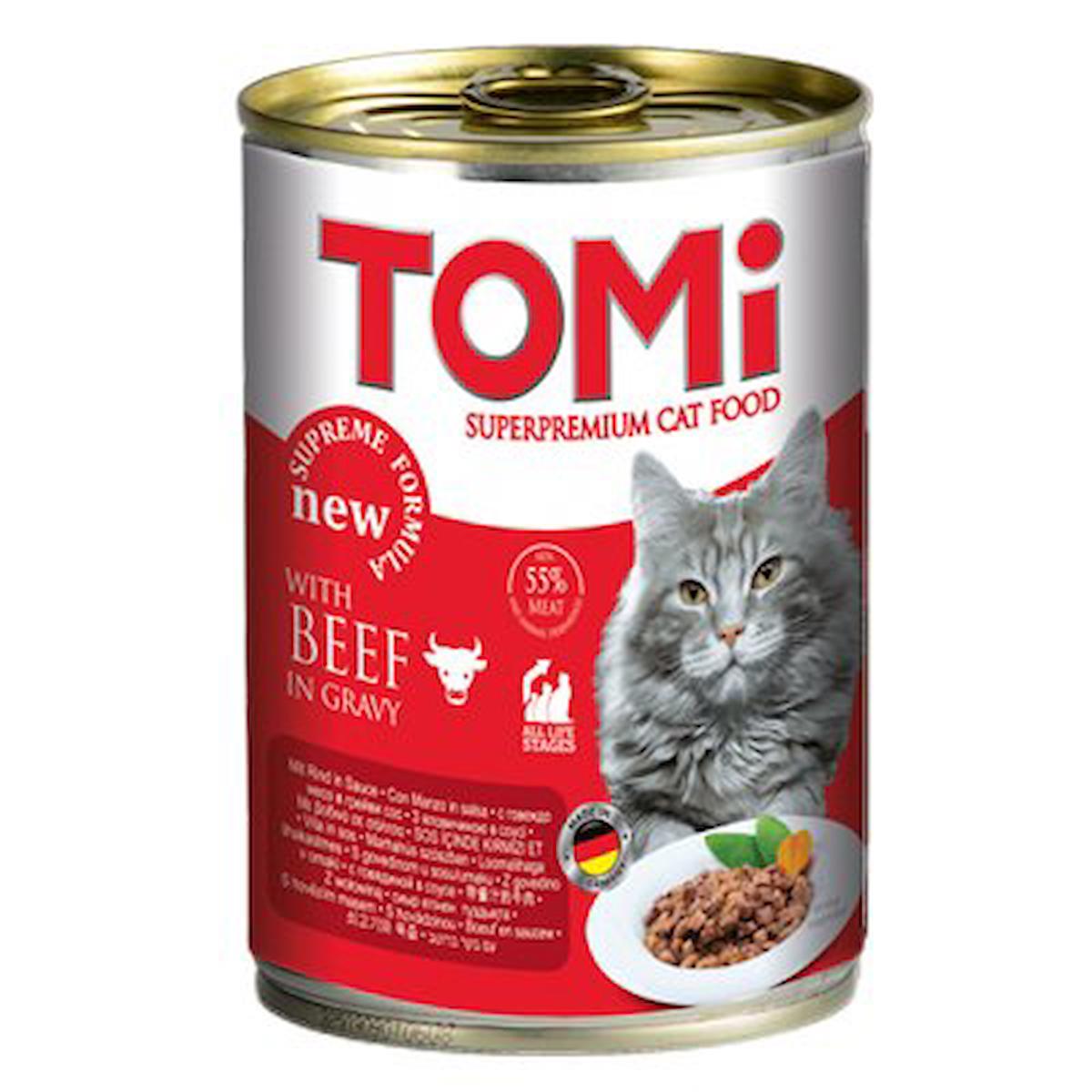 Tomi Superpremium Sığır Etli Yetişkin Yaş Kedi Maması 400 gr