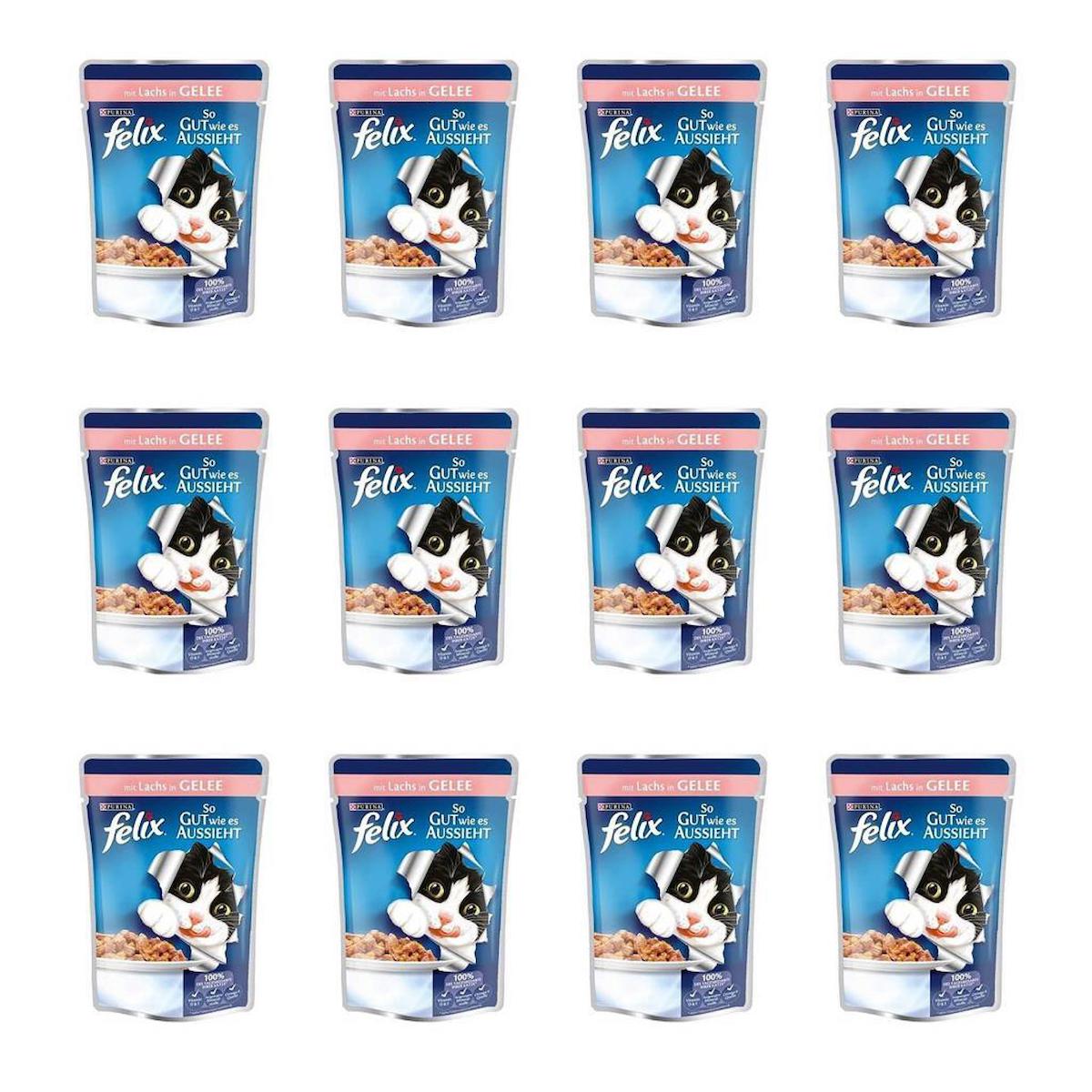 Felix So Gut Wie Es Aussieht Tavuklu Yetişkin Yaş Kedi Maması 12x85 gr