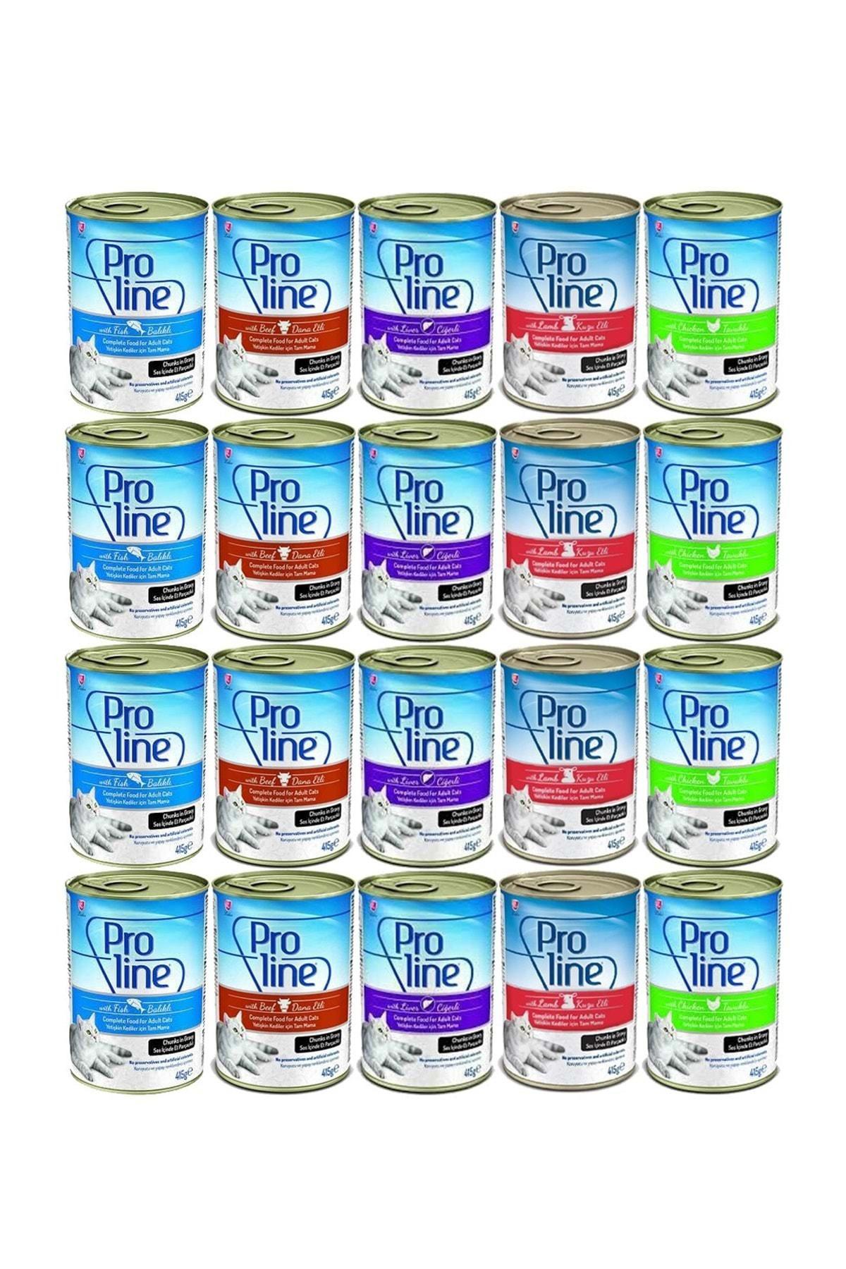 Pro Line Karışık Yetişkin Yaş Kedi Maması 20x415 gr
