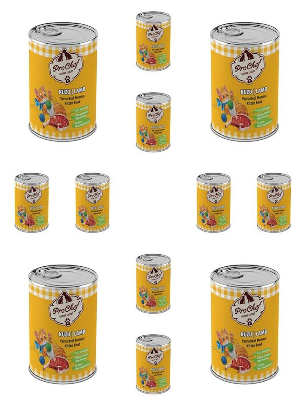 Prochef Gurme Lezzet Kuzu Etli Yavru Yaş Kedi Maması 12x415 gr