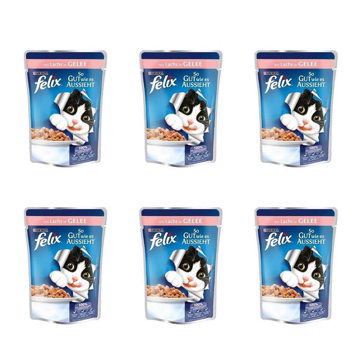 Felix So Gut Wie Es Aussieht Tavuklu Yetişkin Yaş Kedi Maması 6x85 gr