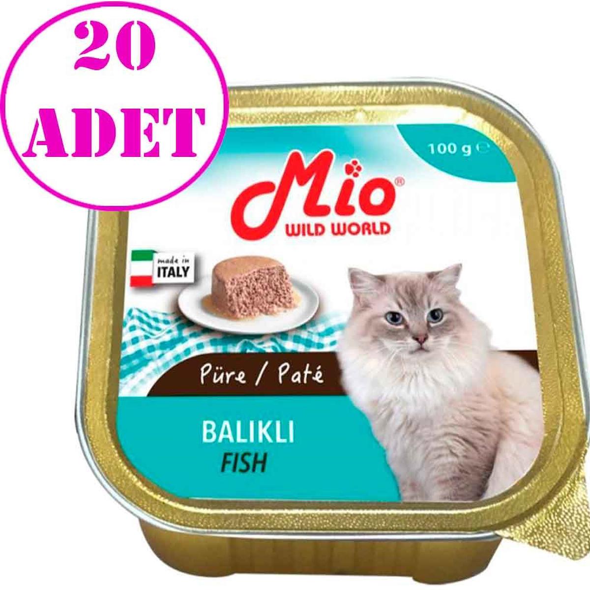Mio Wild World Balıklı Yetişkin Yaş Kedi Maması 20x100 gr