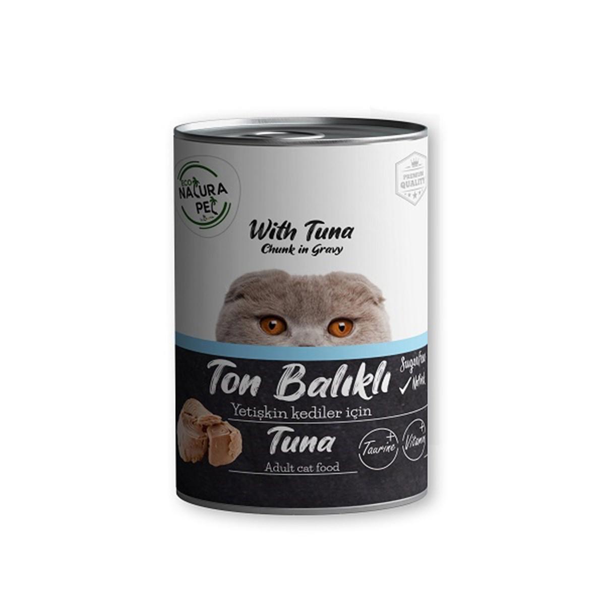 Natura Pet Premium Quality Ton Balıklı Yetişkin Yaş Kedi Maması 400 gr