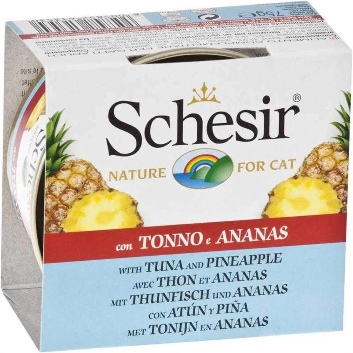 Schesir Nature Ton Balıklı Yetişkin Yaş Kedi Maması 6x75 gr