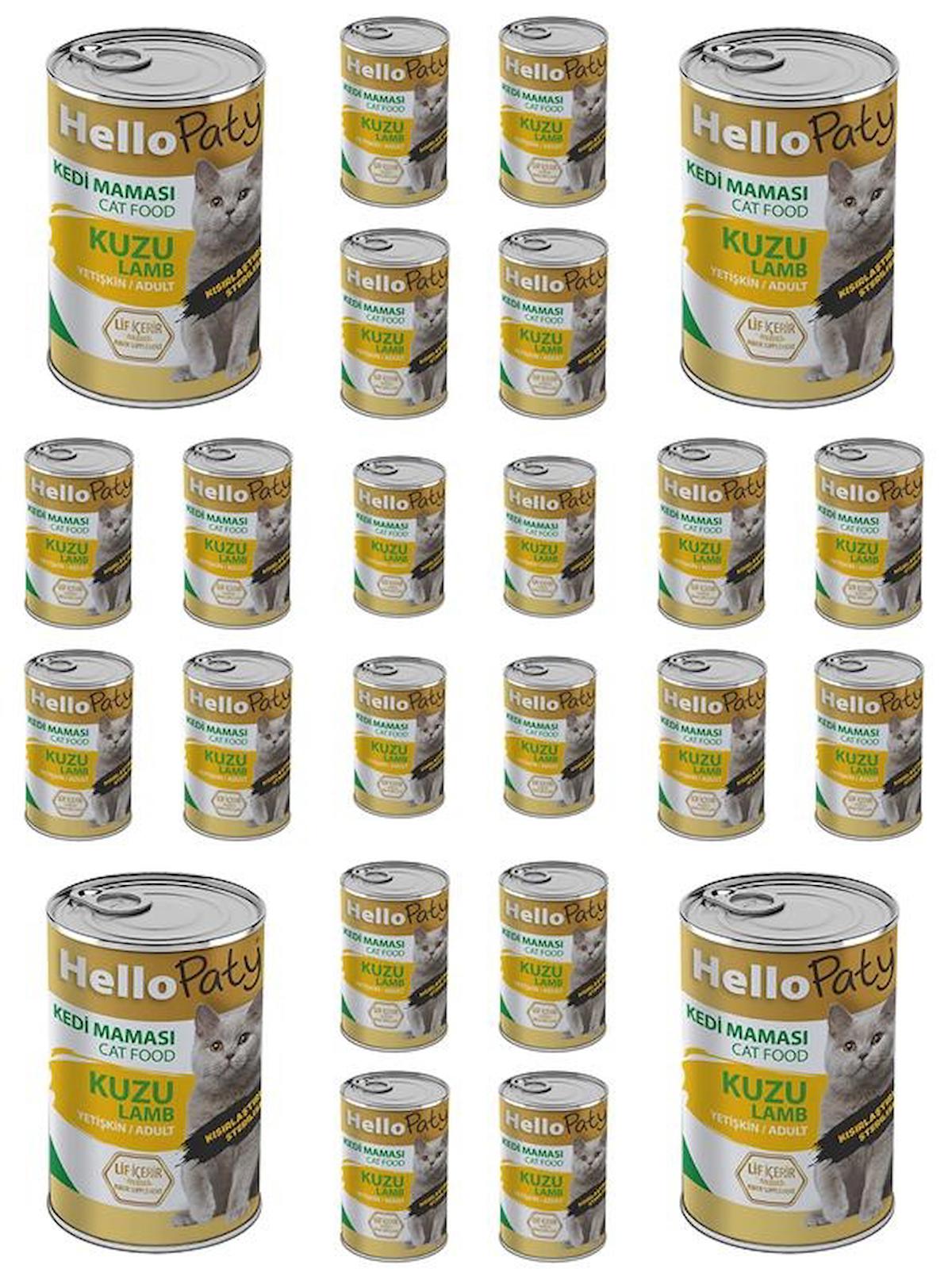 Hello Paty Lif İçerir Kısırlaştırılmış Kuzu Etli Yaş Kedi Maması 24x415 gr