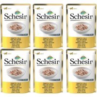 Schesir In Jelly Ton Balıklı ve Tavuk Yetişkin Yaş Kedi Maması 6x85 gr