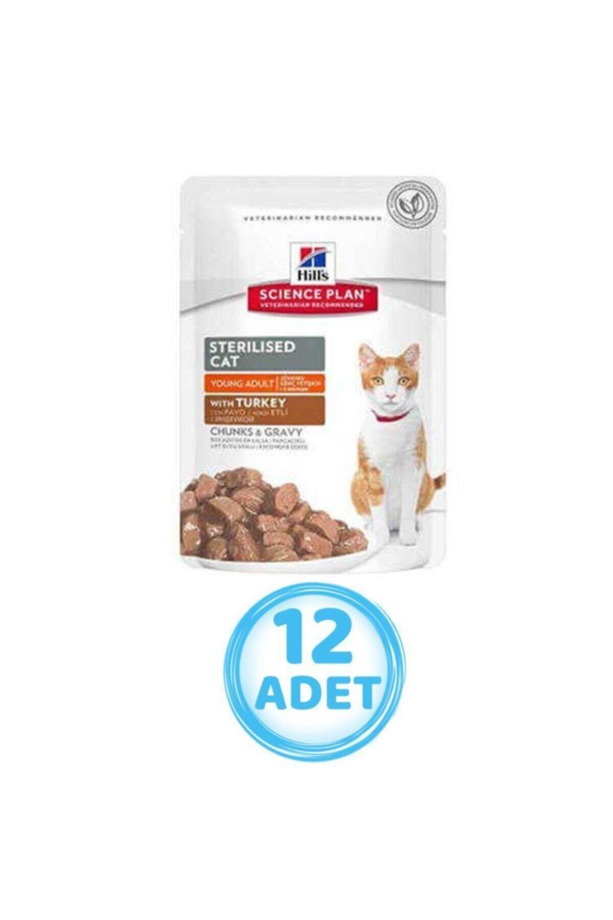 Hill's Chunks & Gravy Hindi Etli Yetişkin Yaş Kedi Maması 12x85 gr