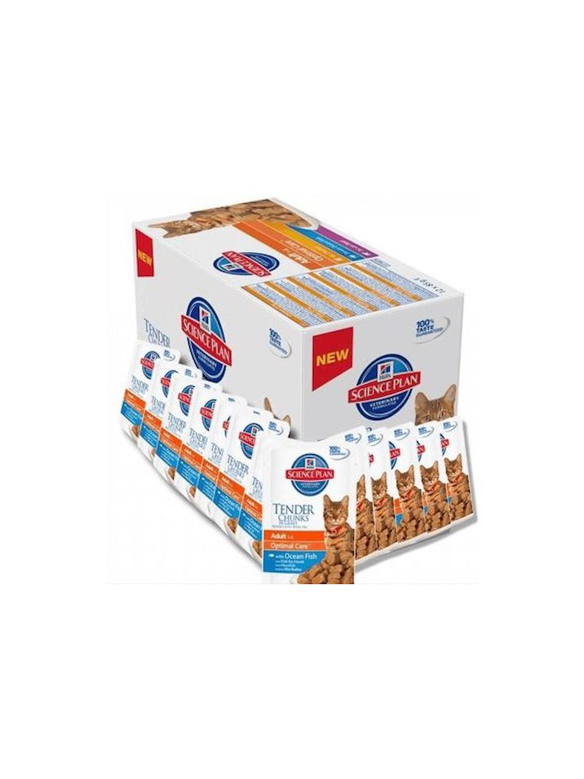Hill's Tender Chunks Balıklı Yetişkin Yaş Kedi Maması 12x85 gr