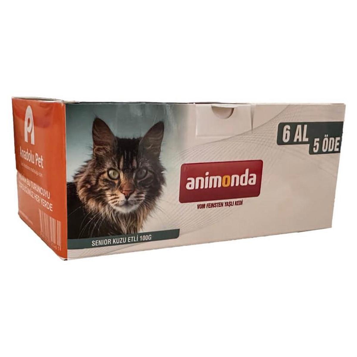 Animonda Vom Feinsten Kuzu Etli Yaşlı Yaş Kedi Maması 6x100 gr