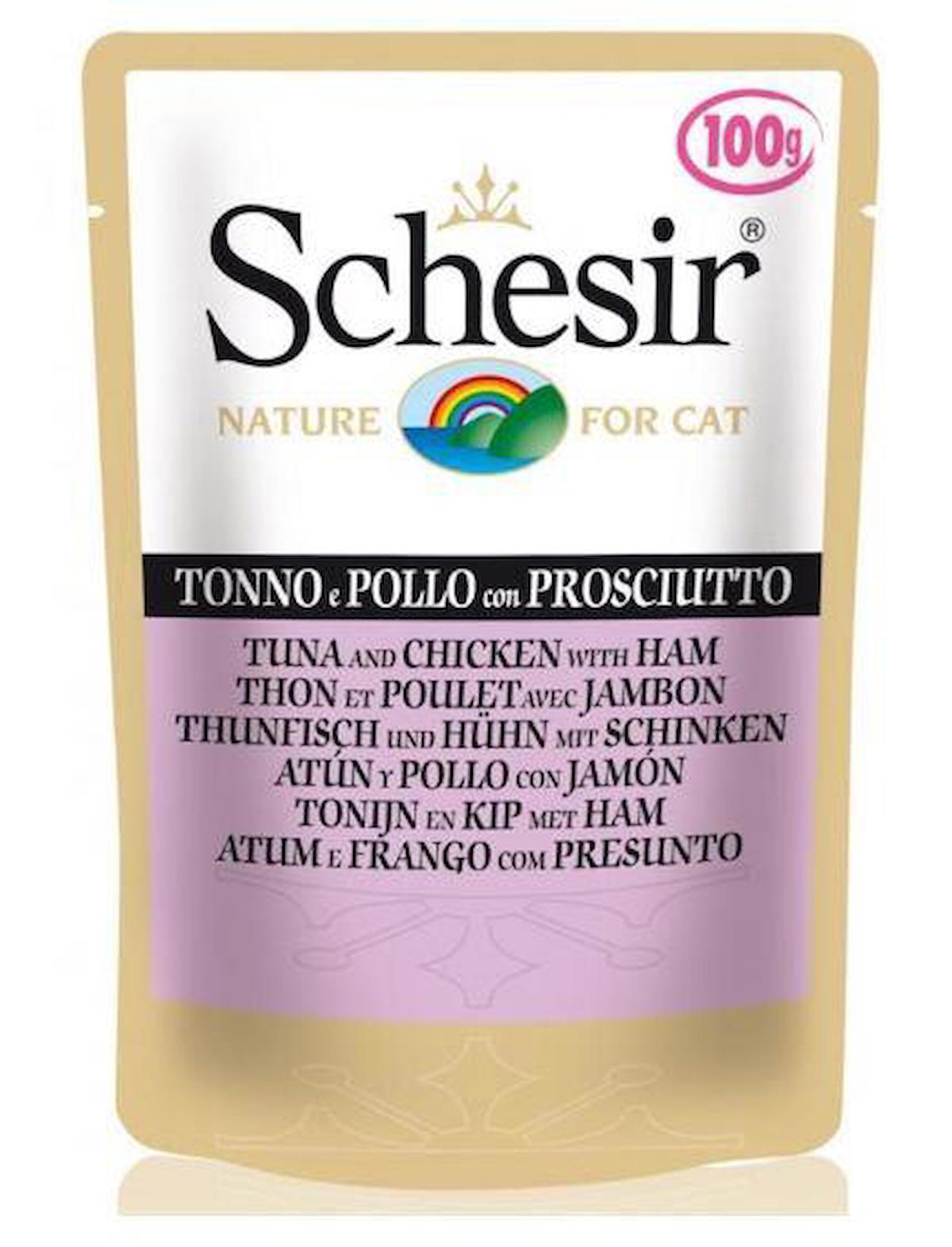 Schesir Nature Tavuklu Yetişkin Yaş Kedi Maması 100 gr