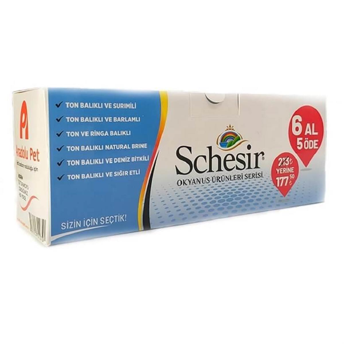 Schesir Okyanus Ürünleri Karışık Yetişkin Yaş Kedi Maması 70 gr