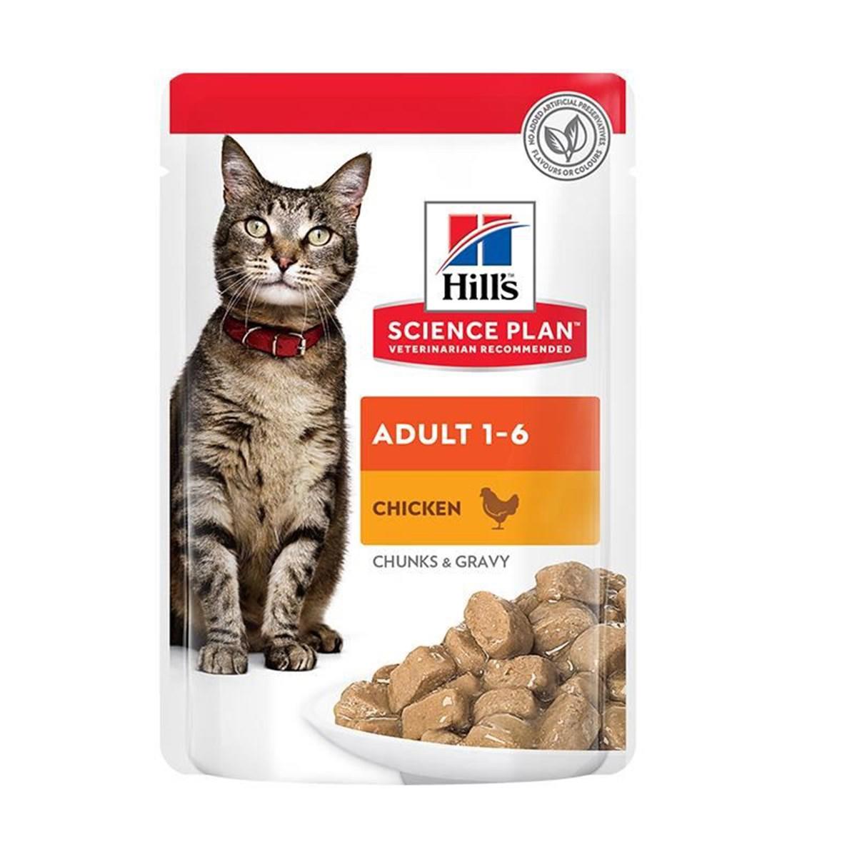 Hill's Chunks & Gravy Tavuklu Yetişkin Yaş Kedi Maması 85 gr