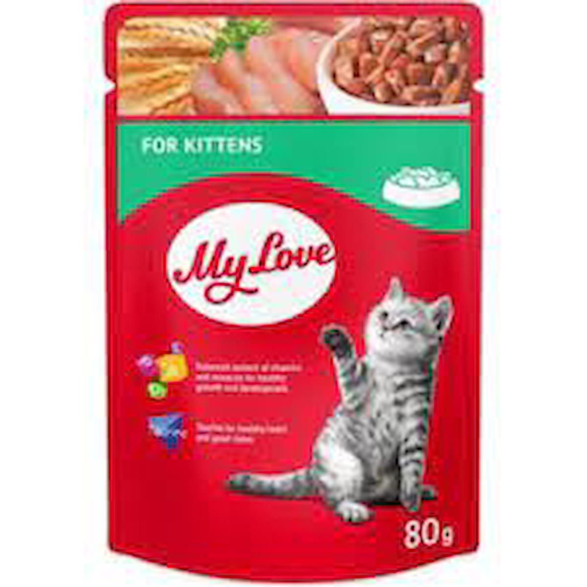My Love For Kittens Karışık Yavru Yaş Kedi Maması 80 gr