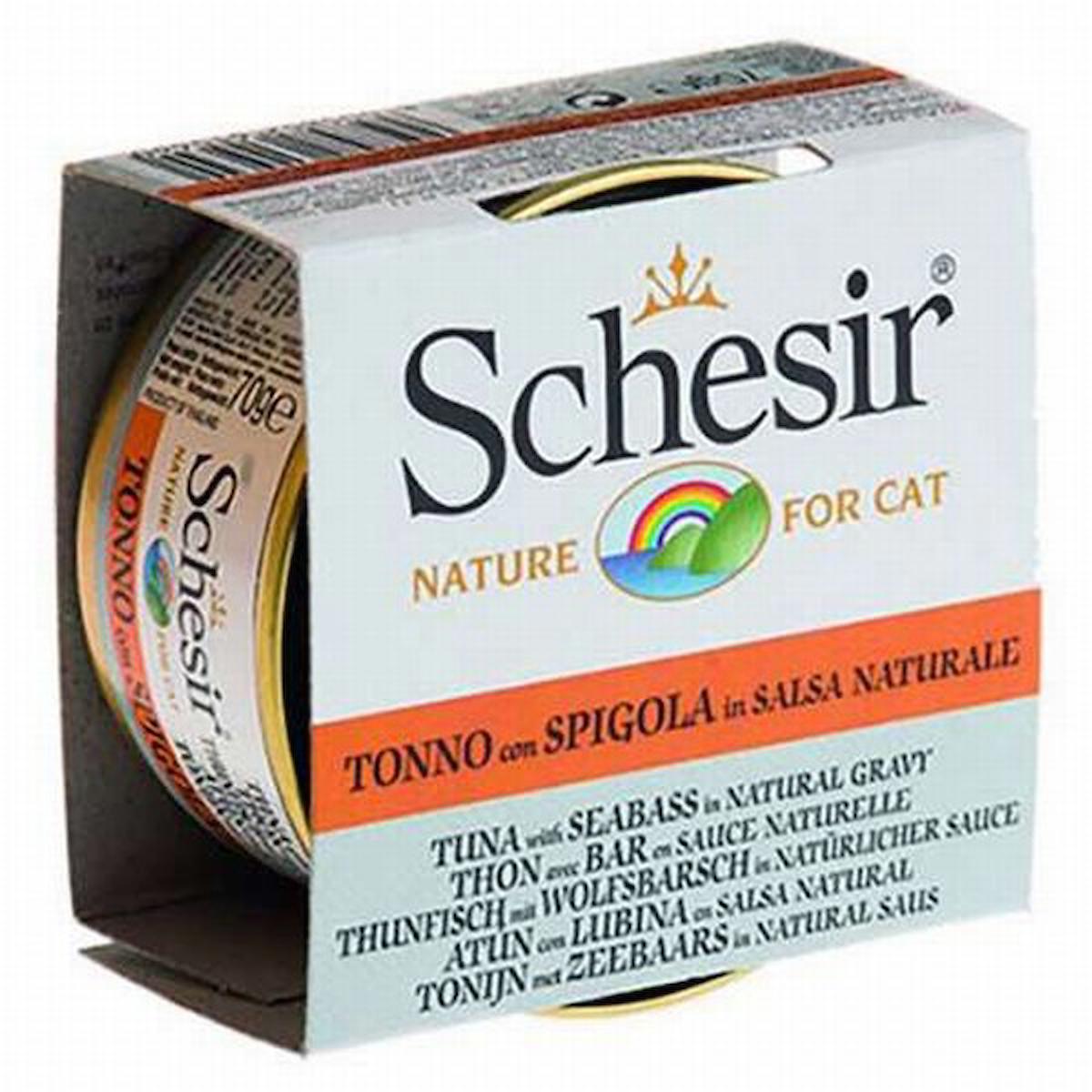 Schesir Nature Ton Balıklı Soslu Yetişkin Yaş Kedi Maması 70 gr