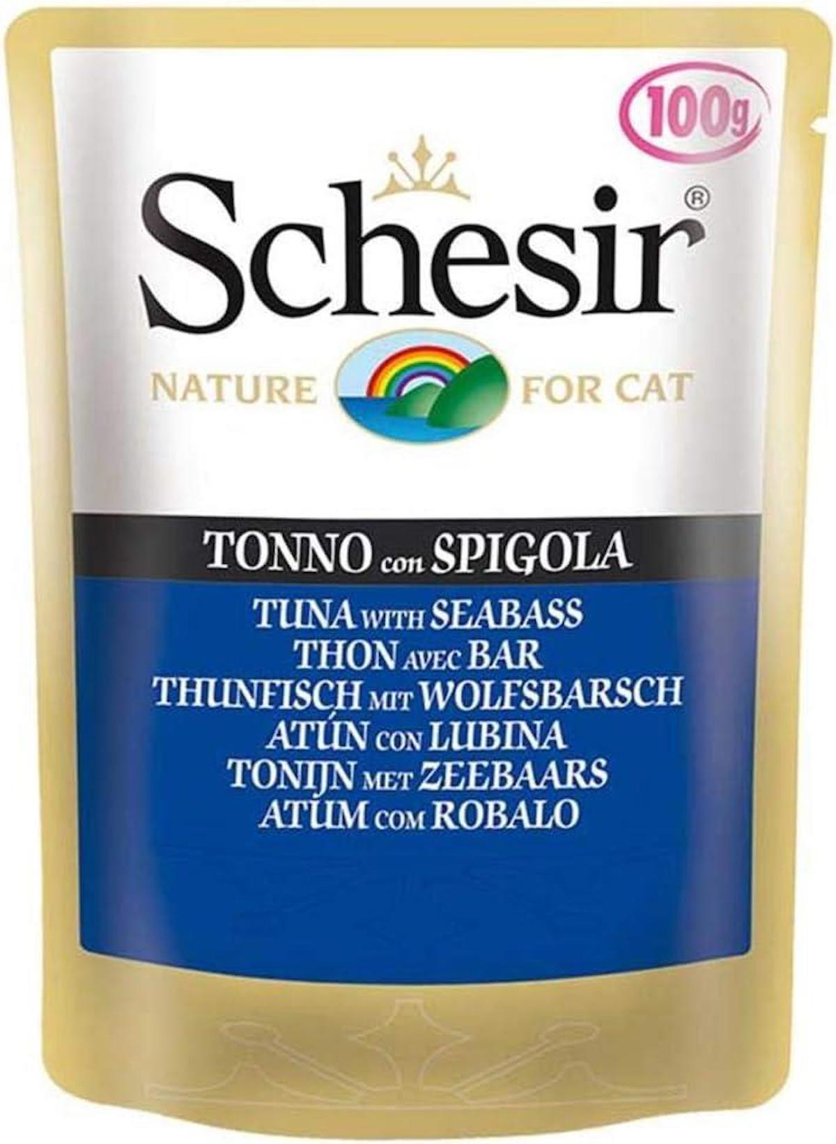 Schesir Nature Ton Balıklı Yetişkin Yaş Kedi Maması 6x100 gr