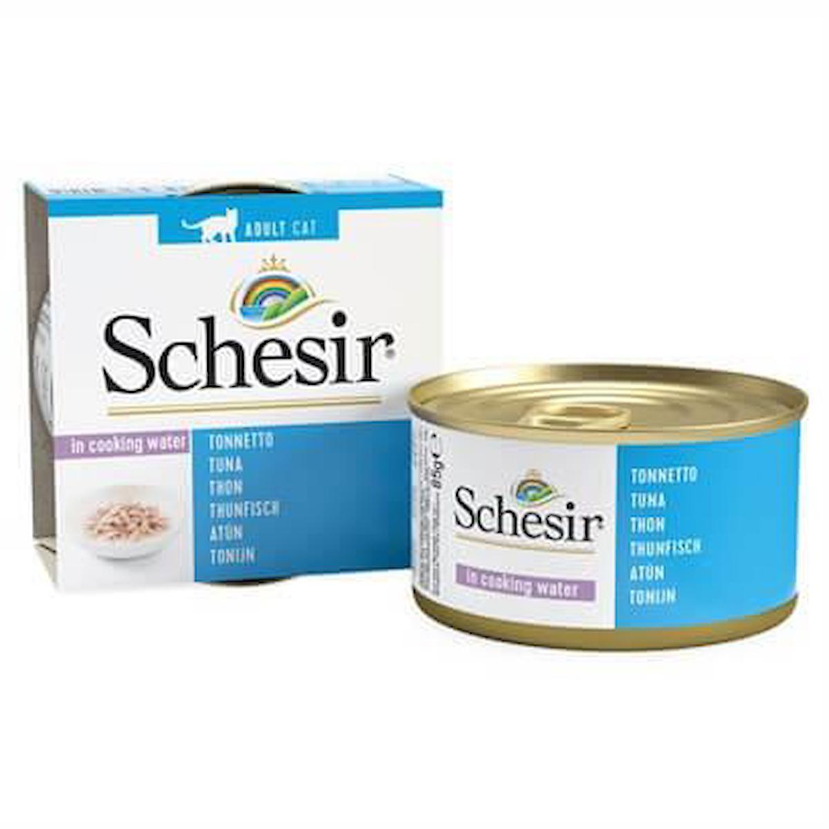 Schesir In Cooking Water Ton Balıklı Soslu Yetişkin Yaş Kedi Maması 6x85 gr
