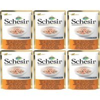 Schesir In Jelly Karidesli ve Tavuklu Yetişkin Yaş Kedi Maması 6x85 gr