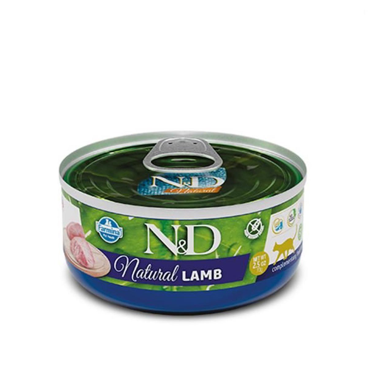 N&D Natural Kuzu Etli Yetişkin Yaş Kedi Maması 70 gr