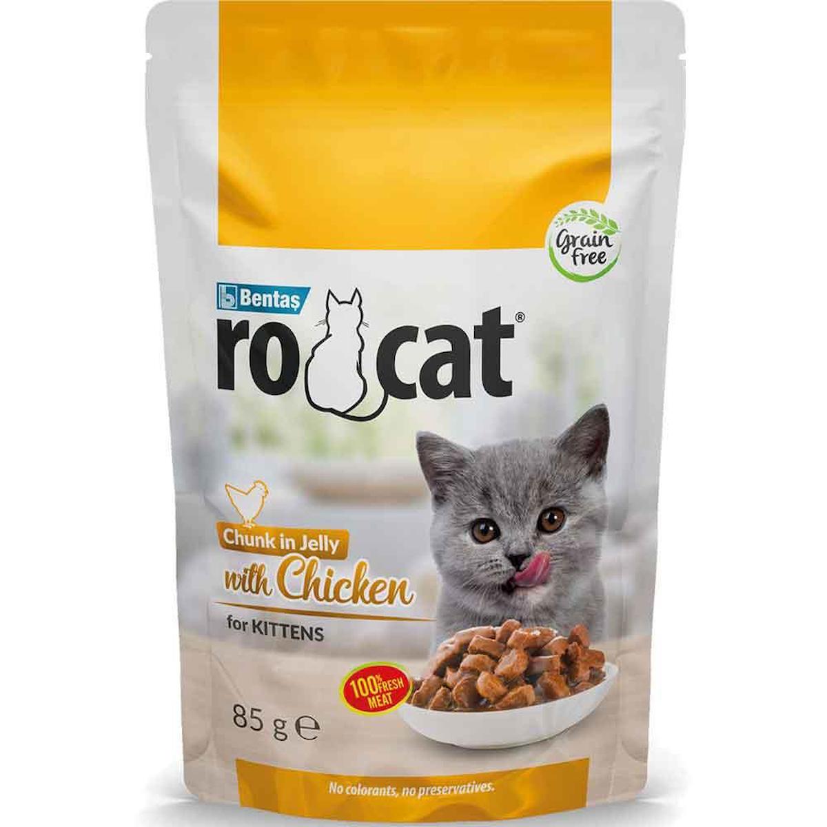 Rocat Chunk In Jelly Tavuklu Yavru Yaş Kedi Maması 85 gr