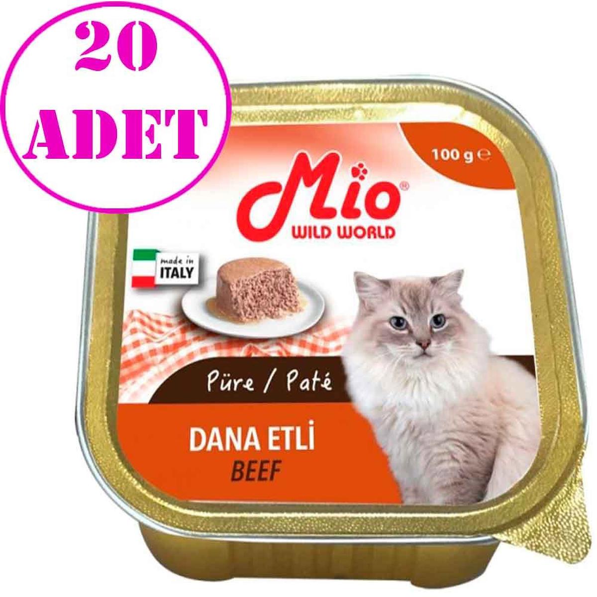 Mio Wild World Dana Etli Yetişkin Yaş Kedi Maması 20x100 gr