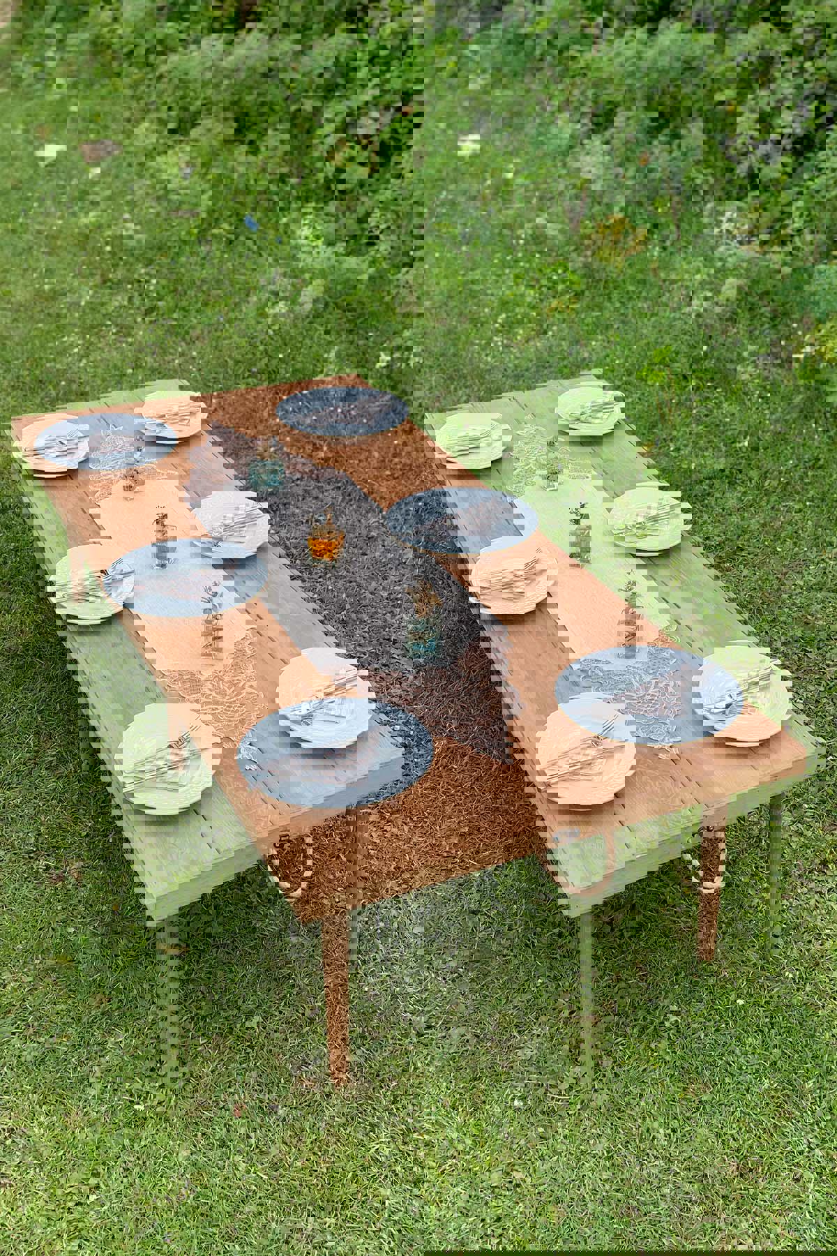 Pratikoutdoor 70 x 150 cm Çantalı Dikdörtgen Ahşap Katlanır Kamp Masası Ahşap Rengi