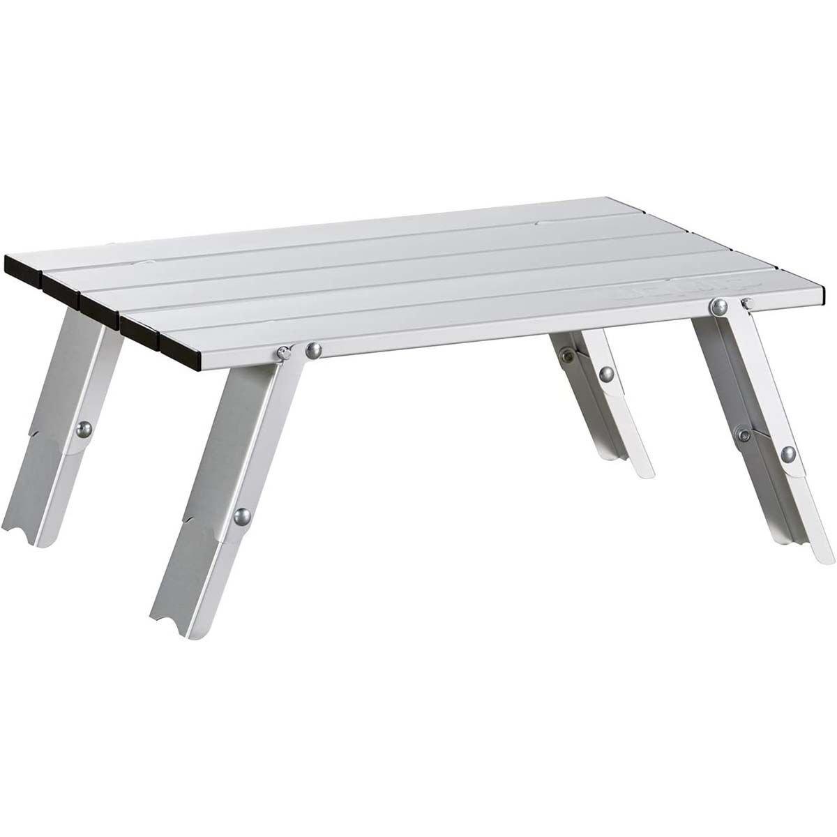 Uquip 40 x 28.5 cm Çantalı Dikdörtgen Alüminyum Katlanır Kamp Masası Gri