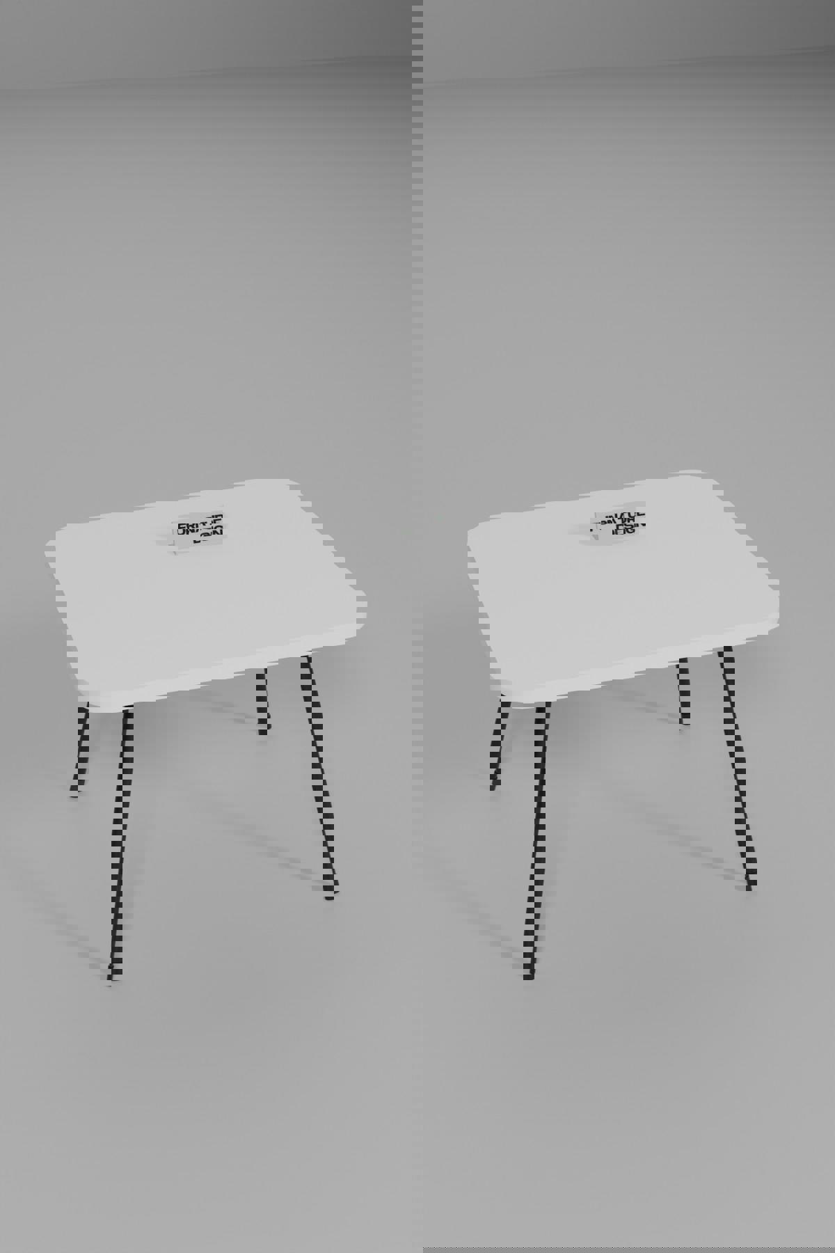 CMK Store 60 x 45 cm Çantalı Dikdörtgen Suntalam Katlanır Kamp Masası Beyaz