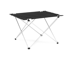 Madepazar 55 x 73 cm Çantalı Dikdörtgen Alüminyum Katlanır Kamp Masası Siyah