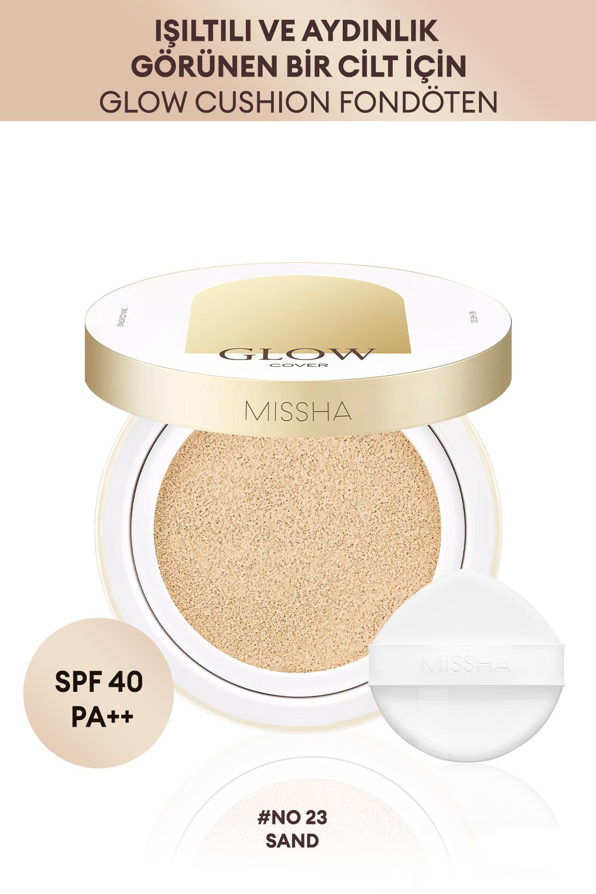 Missha Glow Cover 23 Sand Güneş Koruyuculu Likit Serum Fondöten 14 gr
