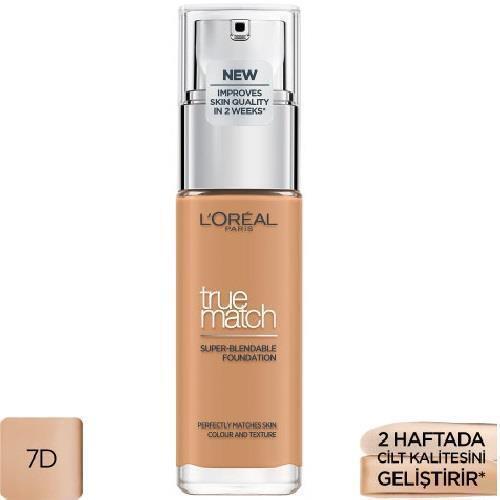 L'Oréal Paris True Match 7D/7W Golden Amber Likit Serum Fondöten 30 ml