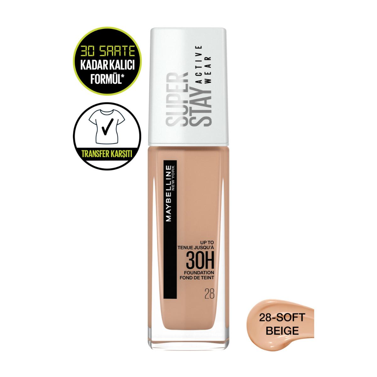 Maybelline New York Super Stay Active Wear 28 Soft Beıge Krem Sprey Fondöten